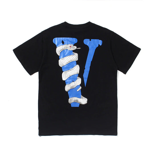 Snake Vlone Blue, White and Black Tee