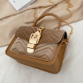 Stylish Patchwork Chain Shoulder Bag For Ladies