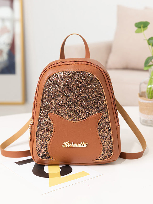 Sequined Patchwork Backpack