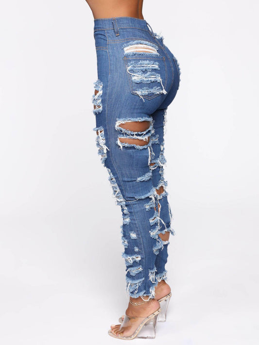 Mid Waist Denim Jeans