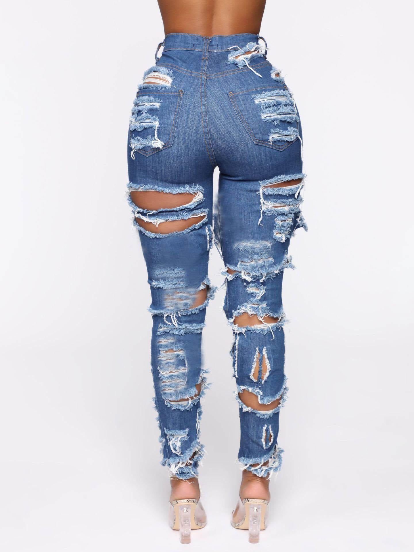 Mid Waist Denim Jeans
