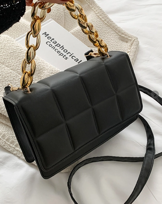 Casual Chain Hasp Shoulder Bag