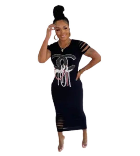 CC Black Drip Sun Dress