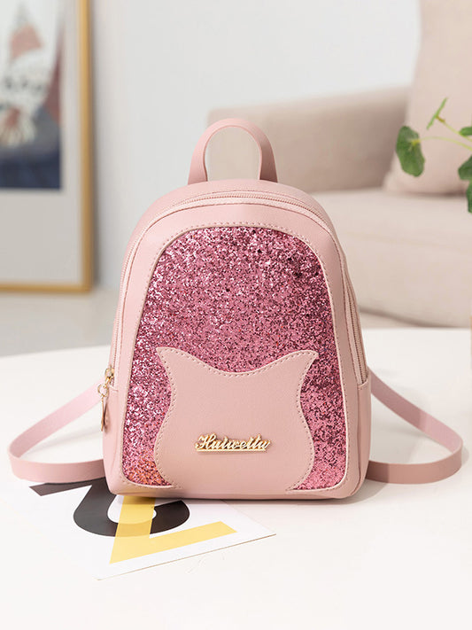 Sequined Patchwork Backpack