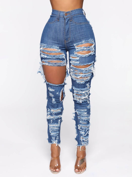 Mid Waist Denim Jeans