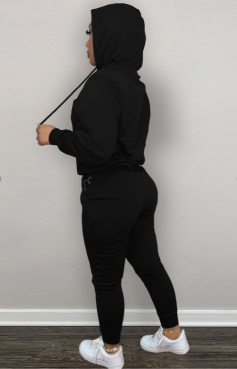 Sporty Pocket Hoodies 2 Piece Pant Sets